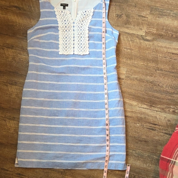 Talbots Blue And White Striped Dress With Pockets Women's Size 8 Petite - Picture 9 of 13